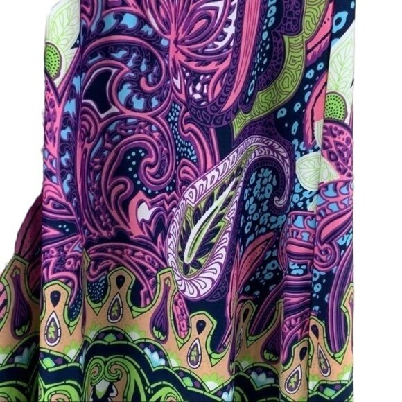 Hot Mama Multicolor Floral Blouse Size S 3/4 Sleeve - Picture 5 of 11